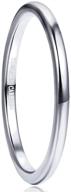 💍 кольца из тунгстена cloyo 2мм серебристо-черно-синие: классические обручальные кольца для мужчин и женщин с комфортной посадкой размером 6-12, можно носить друг на друга. логотип