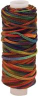 🧵 premium tandy leather multi color waxed braided cord - 25 yards (11210-30) logo