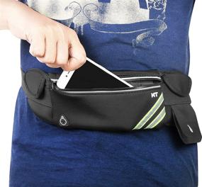 img 2 attached to 📱 Waterproof Running Belt with Bounce-Free Cell Phone Holder for Jogging & Walking | Includes Water Bottle Holder | Use as Money Belt for Hidden Pocket