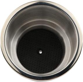 img 1 attached to 🥤 Premium Stainless Steel Cup Drink Holder Insert with Drain for Marine Boat, RV, Camper - Set of 4
