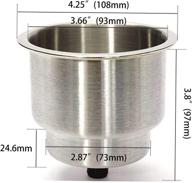 🥤 premium stainless steel cup drink holder insert with drain for marine boat, rv, camper - set of 4 логотип