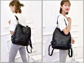 img 3 attached to UTO Backpack Convertible Rucksack Shoulder Women's Handbags & Wallets for Shoulder Bags