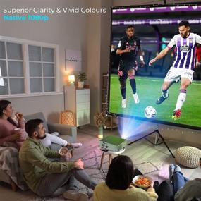 img 3 attached to WiFi Native 1080P Projector, Supports 4k, VividBeam 550 Full HD Video Projector, Portable Mini Projector, 6500 Lumens, Digital Keystone & Zoom, HDMI, TV Stick, iOS, Android, USB Compatible
