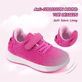 img 2 attached to 👟 Breathable Knit Athletic Sport Sneakers for Toddlers and Kids, Ages 3-11, by Toandon