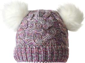 img 1 attached to Chunky Marled Fleece Stretch Beanie
