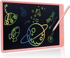 img 4 attached to 🎨 JONZOO 13.5 inch LCD Writing Tablet for Adults & Kids - Erasable Colorful Drawing Board with Screen Lock (Pink)