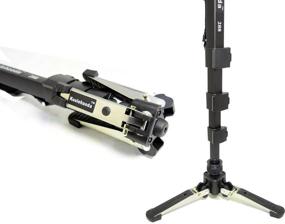 img 1 attached to 📷 Koolehaoda Professional Aluminium Camera Monopod with Fluid Video Head, Folding Three Feet Support Stand - Max Height: 58.2" (OEM Yunteng288 Monopod)