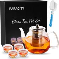 🍵 paracity stainless steel blooming teapot infuser логотип