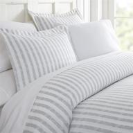 🛏️ linen market pattern 15_2 duvet cover set, king/california king - rugged stripes light gray: unparalleled style and comfort logo