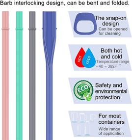 img 3 attached to 🥤 Snap Straw Reusable Silicone Straws - BPA Free, Easy to Clean, No Brush Needed, Compact & Portable, Hot/Cold Compatible (4 Color Options)