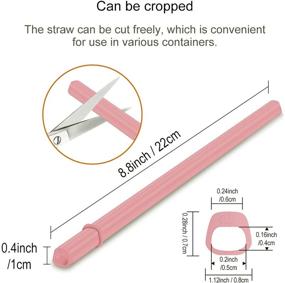 img 1 attached to 🥤 Snap Straw Reusable Silicone Straws - BPA Free, Easy to Clean, No Brush Needed, Compact & Portable, Hot/Cold Compatible (4 Color Options)