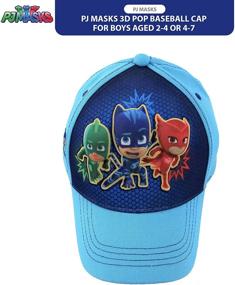 img 1 attached to 🧢 Colorful PJ Masks Boys Baseball Cap with Character 3D POP (Ages 2-7)