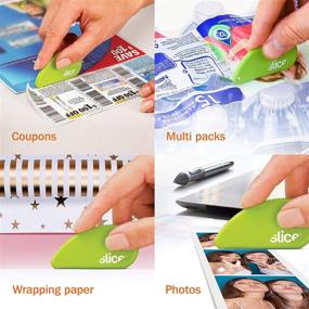 img 2 attached to 🔪 Ceramic Blade Safety Cutter for Opening Clamshell Packaging, Coupon Cutting, Photo Trimming, Scrapbooking - Keychain Attachable, Green