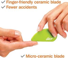 img 3 attached to 🔪 Ceramic Blade Safety Cutter for Opening Clamshell Packaging, Coupon Cutting, Photo Trimming, Scrapbooking - Keychain Attachable, Green