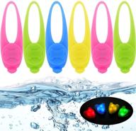 6-pack clip-on pet collar lights - waterproof dog and cat safety lights for night walking - enhance visibility for small, medium, and large pets - random colors logo