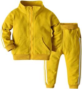 img 4 attached to 👕 DAIMIDY Kids' Sweatsuit, 18 Months-13 Years, 2-Piece Set for Boys and Girls