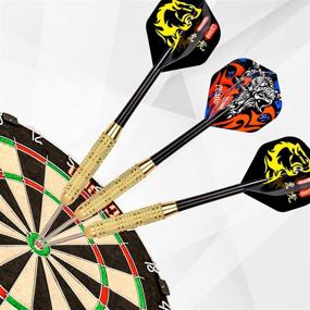 img 2 attached to 🎯 ONE80 All-in-One Dartgame Center: Self-Healing Sisal/Double-Sided Dartboard, Multifunctional Cabinet, 6 Steeltip Darts, and Mounting Kit Included