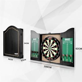 img 1 attached to 🎯 ONE80 All-in-One Dartgame Center: Self-Healing Sisal/Double-Sided Dartboard, Multifunctional Cabinet, 6 Steeltip Darts, and Mounting Kit Included