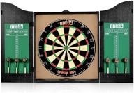 🎯 one80 all-in-one dartgame center: self-healing sisal/double-sided dartboard, multifunctional cabinet, 6 steeltip darts, and mounting kit included logo