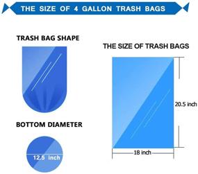 img 3 attached to 🗑️ 250 Count 4-Gallon Small Garbage Bags - 15-Liter Bin Liners for Home Office Kitchen Trash Can, Bathroom, Bedroom - Wastebasket Bags in 5 Colors