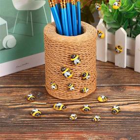 img 1 attached to 🐝 150 Small Wooden Bee Decorations with Self-Adhesive Backing, Bumblebee Craft Embellishments for DIY Crafts, Parties, and Home Decor - Available in 3 Sizes