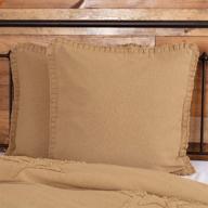 classic tan burlap euro sham cover: vhc brands, 26x26 - timeless home decor accent logo