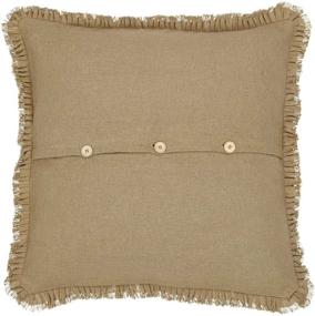 img 2 attached to Classic Tan Burlap Euro Sham Cover: VHC Brands, 26x26 - Timeless Home Decor Accent