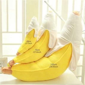 img 3 attached to 🍌 Soft Peeled Banana Plush Stuffed Pillow Cushion Doll Toy Gift (45cm) by STONCEL Creative