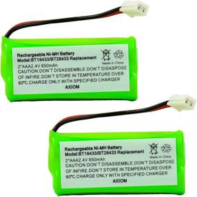 img 1 attached to ⚡️ Axiom Rechargeable Battery Pack (2-Pack) for EMPCPH515D / ERP295GRN / SJB2121 / SM15320M / TEL0032 / TELVT6031 / UL133 / TEL10213 / 25255RE3