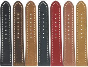 img 1 attached to 🕒 Enhance Your Watch Style with StrapsCo Vintage Leather Quick Release Watch Bands - Pick Your Color/Length - 16mm-24mm Options Available