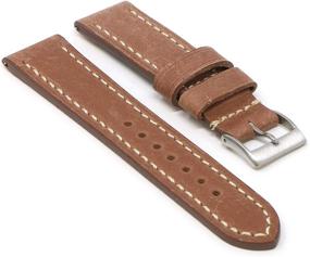 img 4 attached to 🕒 Enhance Your Watch Style with StrapsCo Vintage Leather Quick Release Watch Bands - Pick Your Color/Length - 16mm-24mm Options Available