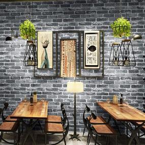 img 2 attached to 🏠 Grey Brick Peel and Stick Wallpaper for Home Decoration - Vinyl Self Adhesive Wallpaper for Kitchen Backsplash, House, Workshop & Office - 17.3" x 118" - C201-3