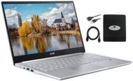 ✨ 2021 acer swift 3 laptop 14" fhd ultra-thin, 6-core amd ryzen 5 4500u (up to 4.0ghz), 8gb ram, 512gb ssd, fingerprint reader, back-lit keyboard, wifi 6 802.11ax, windows 10 with ghost manta accessories logo