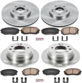 img 2 attached to 🔧 Комплект тормозов Power Stop KOE6088 Autospecialty Brake Kit - Оригинальные передние и задние тормозные диски с керамическими тормозными накладками.