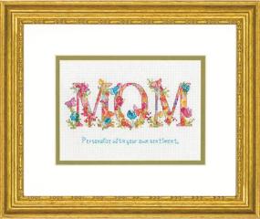 img 2 attached to Dimensions Mother's Day Gift Counted Cross Stitch Kit: 14 Count White Aida Cloth, 7'' x 5'' - Perfect DIY Present for Mom!