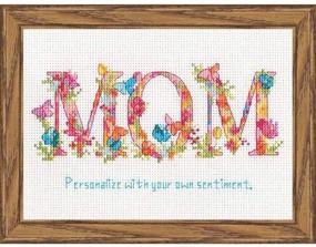 img 1 attached to Dimensions Mother's Day Gift Counted Cross Stitch Kit: 14 Count White Aida Cloth, 7'' x 5'' - Perfect DIY Present for Mom!