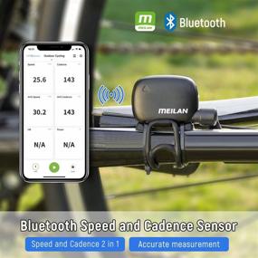 img 3 attached to 🚴 MEILAN C3 Bluetooth Speed and Cadence Sensor: 2-in-1 Wireless Speed and Cadence Sensor for Bike Computer, Apps, and Zwift