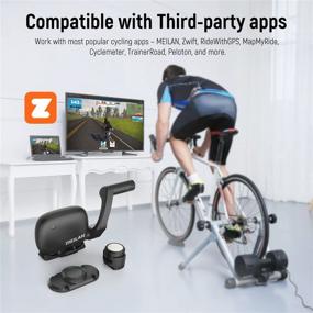 img 1 attached to 🚴 MEILAN C3 Bluetooth Speed and Cadence Sensor: 2-in-1 Wireless Speed and Cadence Sensor for Bike Computer, Apps, and Zwift