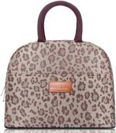 🐆 baloray women's stylish lunch bag - insulated lunch cooler tote for work or picnic - adult lunch box with g-197l brown leopard design logo