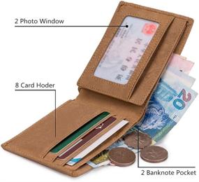 img 1 attached to 👔 SEO-Optimized Men's Wallet: Personalized Leather Front Pocket Wallet with Card Cases & Money Organizers