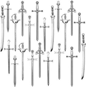 img 4 attached to 🗡️ 21 Antique Sword Knife Bookmarks and Charms | DIY Necklace and Bracelet Making | Silver Sword Knife Pendants for Jewelry