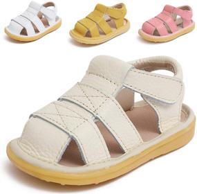 img 4 attached to Neband Leather Sandals Outdoor Toddler Apparel & Accessories Baby Boys for Shoes