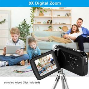 img 3 attached to HD Digital Vlogging Camcorder for Kids - 1080P 20FPS, 12MP, 2.8Inch Rotating Screen, YouTube Video Camera