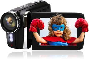 img 4 attached to HD Digital Vlogging Camcorder for Kids - 1080P 20FPS, 12MP, 2.8Inch Rotating Screen, YouTube Video Camera