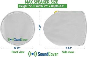 img 3 attached to 🔊 White Heavy Duty Marine Speaker Covers for 4" and 5" Boat Wakeboard Tower Pod Speakers - Pairs by Boss, Rockville, Kicker, Pyle & NOAM (Size H 7.9" x W 7.9" x D 8.3")