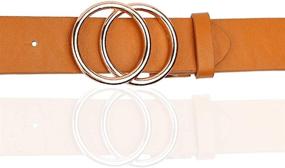 img 3 attached to 👗 Gackoko Leather Fashion Double Buckle Women's Belt Accessories: Style and Function Combined