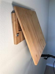 img 3 attached to 🚲 Bamboo Foldable Bike Wall Mount with Shelf - Sustainable and Eco-Friendly Bicycle Storage Rack