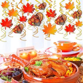 img 3 attached to 🦃 Enhance Your Thanksgiving Party with 36PCS Thanksgiving Decorations: Including 'GIVE THANKS' Banner, Turkey, and Maple Leaves