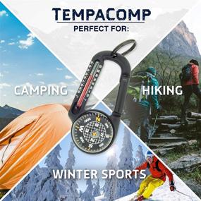 img 1 attached to Sun Company TempaComp - Ball Compass and Thermometer Carabiner - Outdoor Accessory for Hiking, Backpacking, Camping - Clip On to Backpack, Parka, Jacket