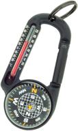 sun company tempacomp - ball compass and thermometer carabiner - outdoor accessory for hiking, backpacking, camping - clip on to backpack, parka, jacket logo